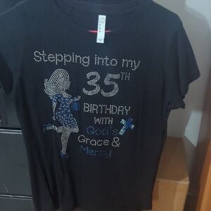 Black Graphic Ladies Shirt